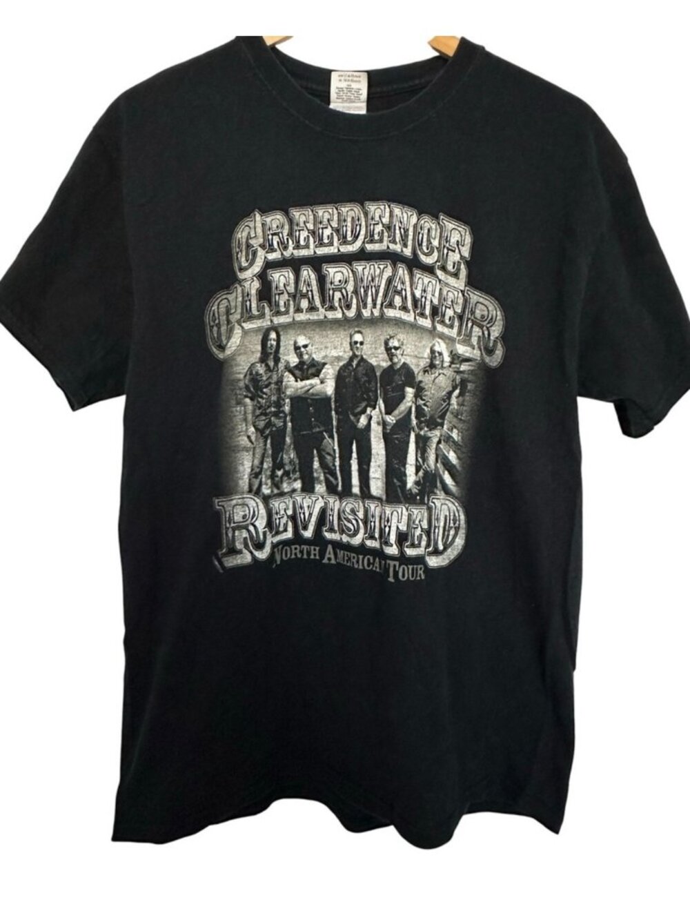 Creedence Clearwater Revisited T Shirt Mens Large L Black Tour Band Tee Graphic